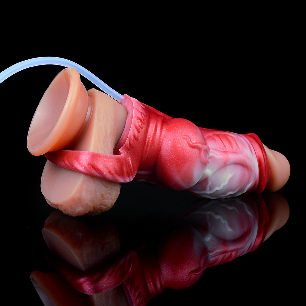 Scarlet Wyrm - Huge Squirting Knot Sheath Fantasy Penis Extender