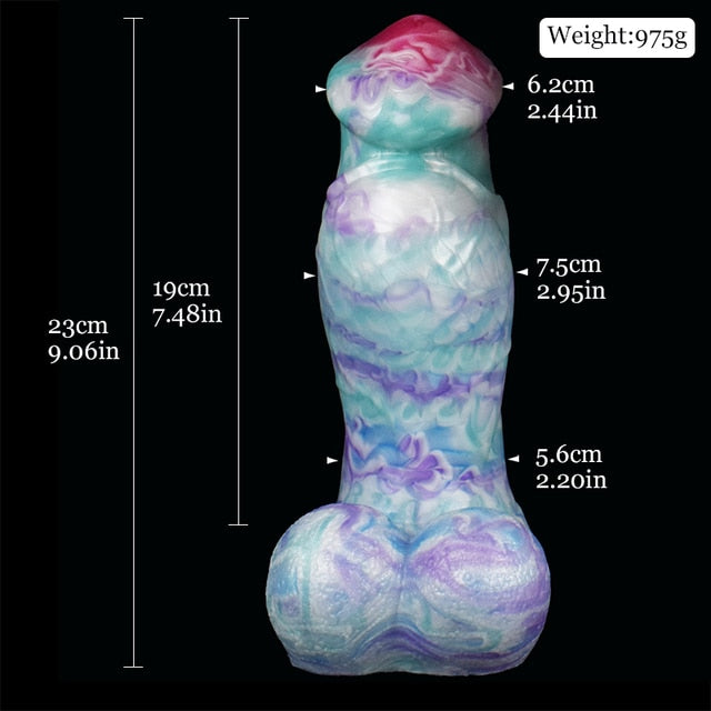 Glacitaur - Thick Horse Butt Plug with Huge Knot, Giant Minotaur Dildo