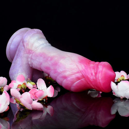Hatiel - Ribbed Unicorn Dildo with Curve