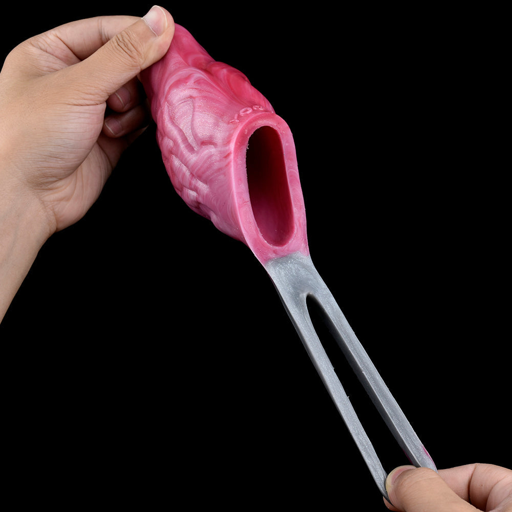 Zysyss - Ribbed Wolf Knot Cock Scrotum Ring, Penis Enlargement Sleeve