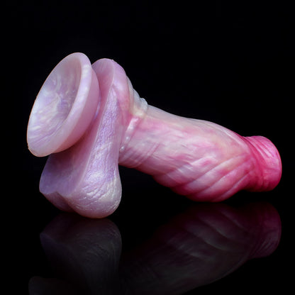 Hatiel - Ribbed Unicorn Dildo with Curve