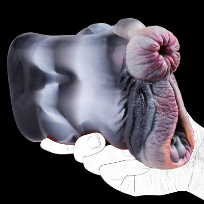 Zebra Fleshlight: Two-Hole Animal Masturbator