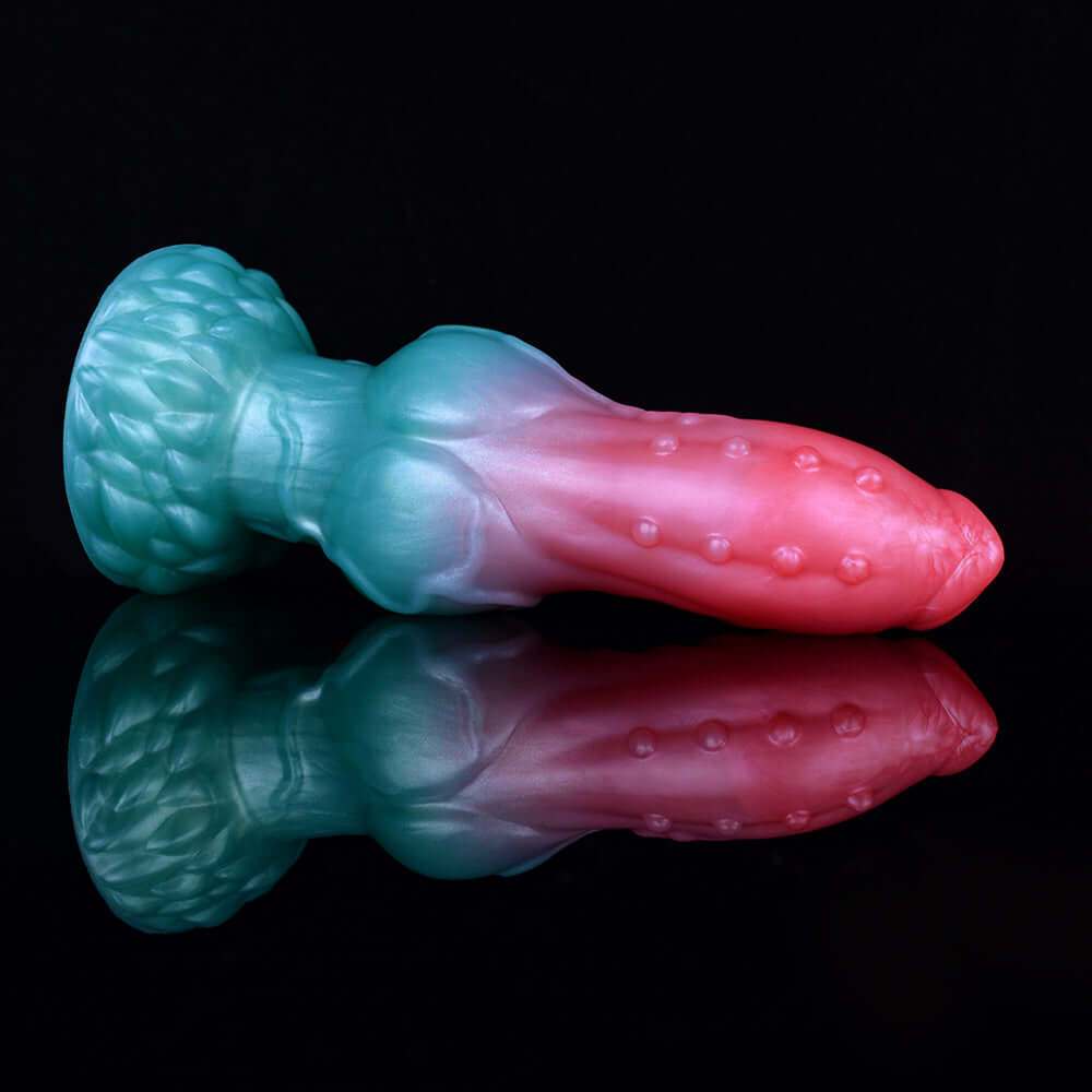 7.75-Inch Elyrius the Monster Dog - Knotted Alien Dildo with G-Spot Demon Horn