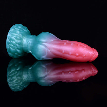 7.75-Inch Elyrius the Monster Dog - Knotted Alien Dildo with G-Spot Demon Horn