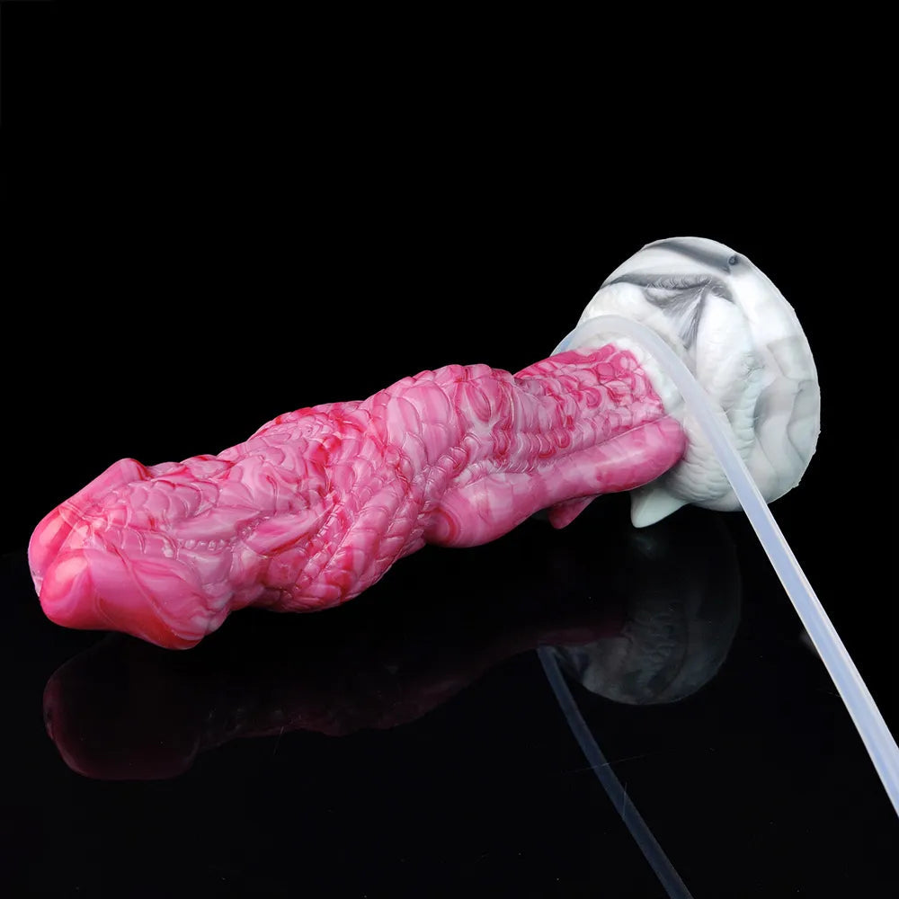 8-Inch Eragon, Ejaculating Dragon Dildo with Curved Knot