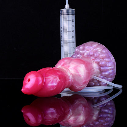 🐕 8-Inch Dowkat - Knotted Ejaculating Dog Dildo, Realistic Canine