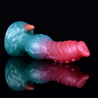 7.75-Inch Elyrius the Monster Dog - Knotted Alien Dildo with G-Spot Demon Horn