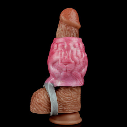 Zysyss - Ribbed Wolf Knot Cock Scrotum Ring, Penis Enlargement Sleeve
