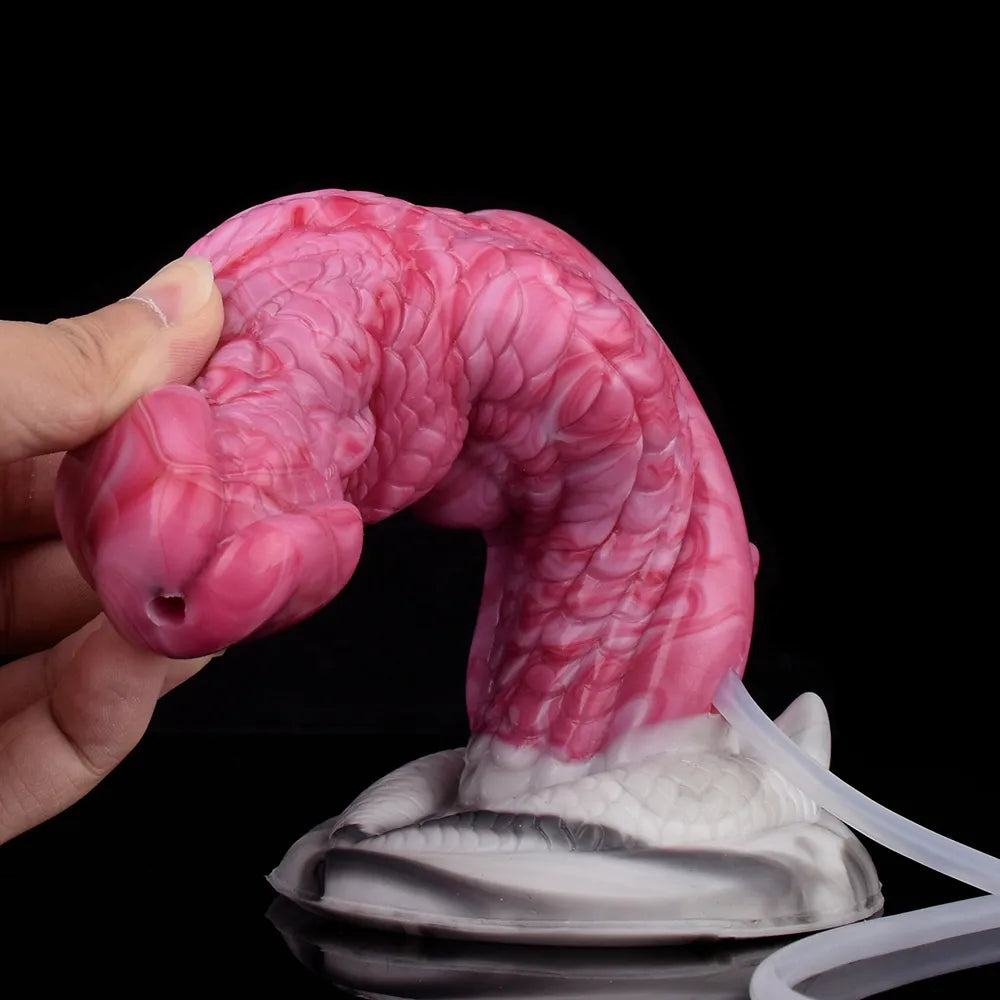 8-Inch Eragon, Ejaculating Dragon Dildo with Curved Knot