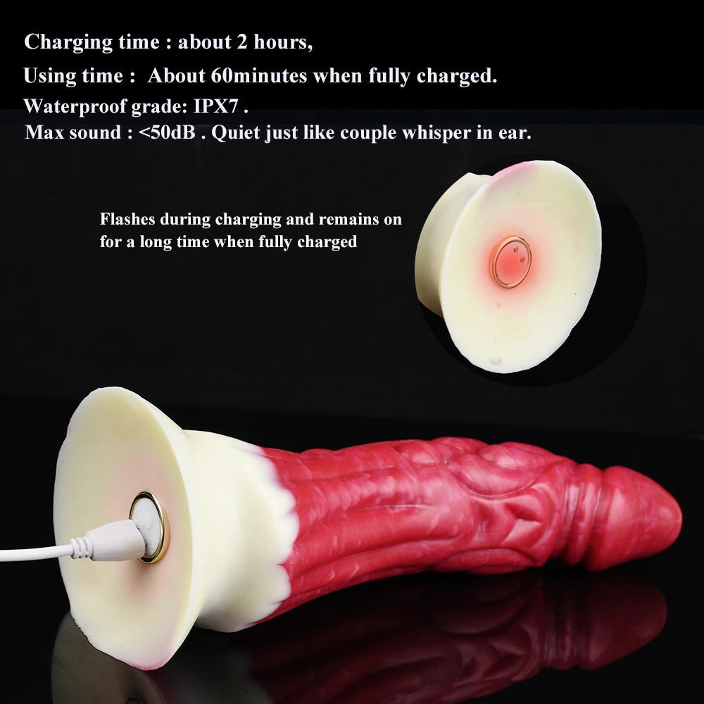 Haku - Curve Vibrating Dragon Dildo, Monster Fantasy G-Spot Vibrator