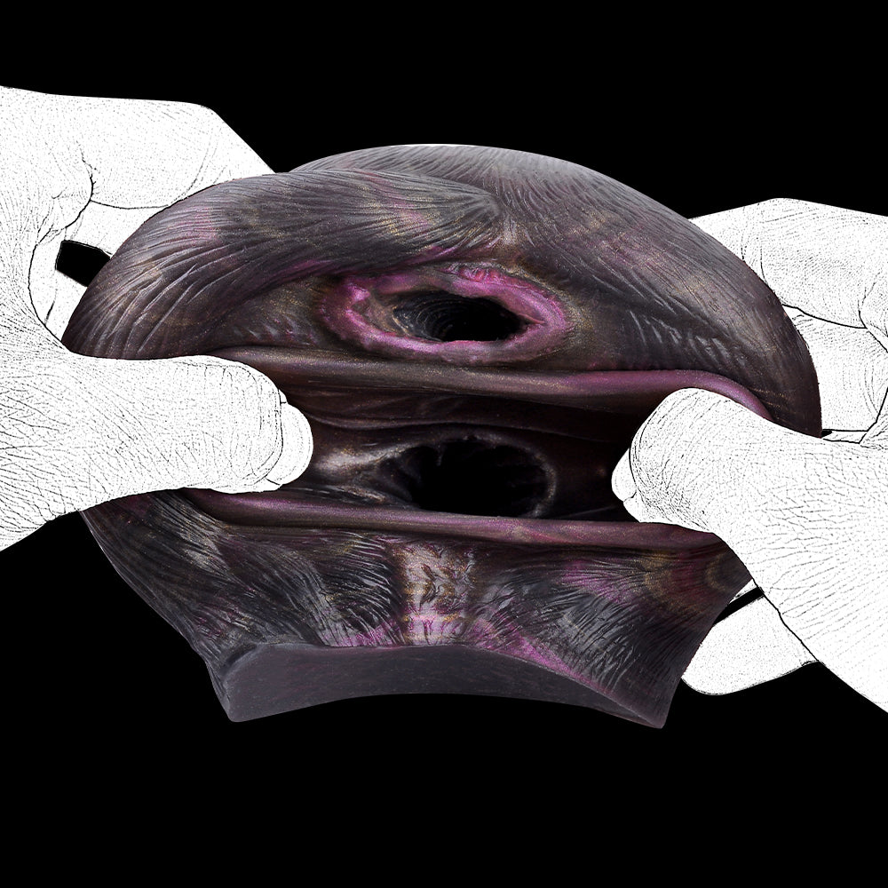 Beast's Embrace - Dual-Hole Animal Masturbator with Vibrator