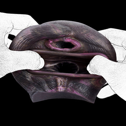 Beast's Embrace - Dual-Hole Animal Masturbator with Vibrator