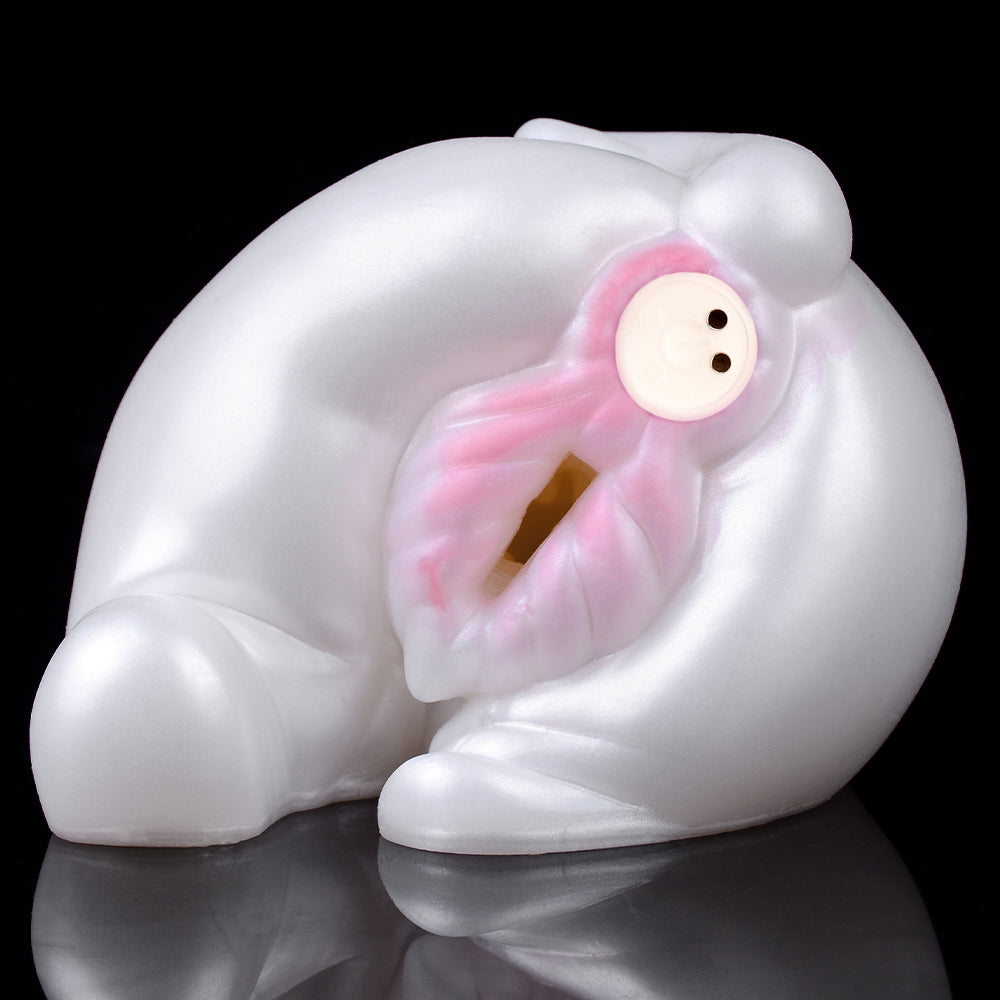 Snow Hare - Dual-Hole Animal Masturbator with Vibration