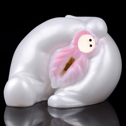 Snow Hare - Dual-Hole Animal Masturbator with Vibration