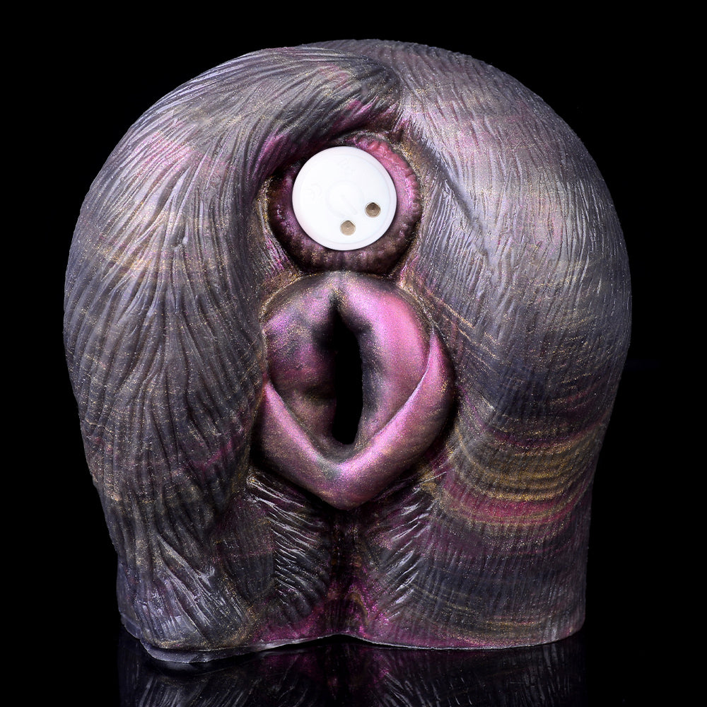 Beast's Embrace - Dual-Hole Animal Masturbator with Vibrator