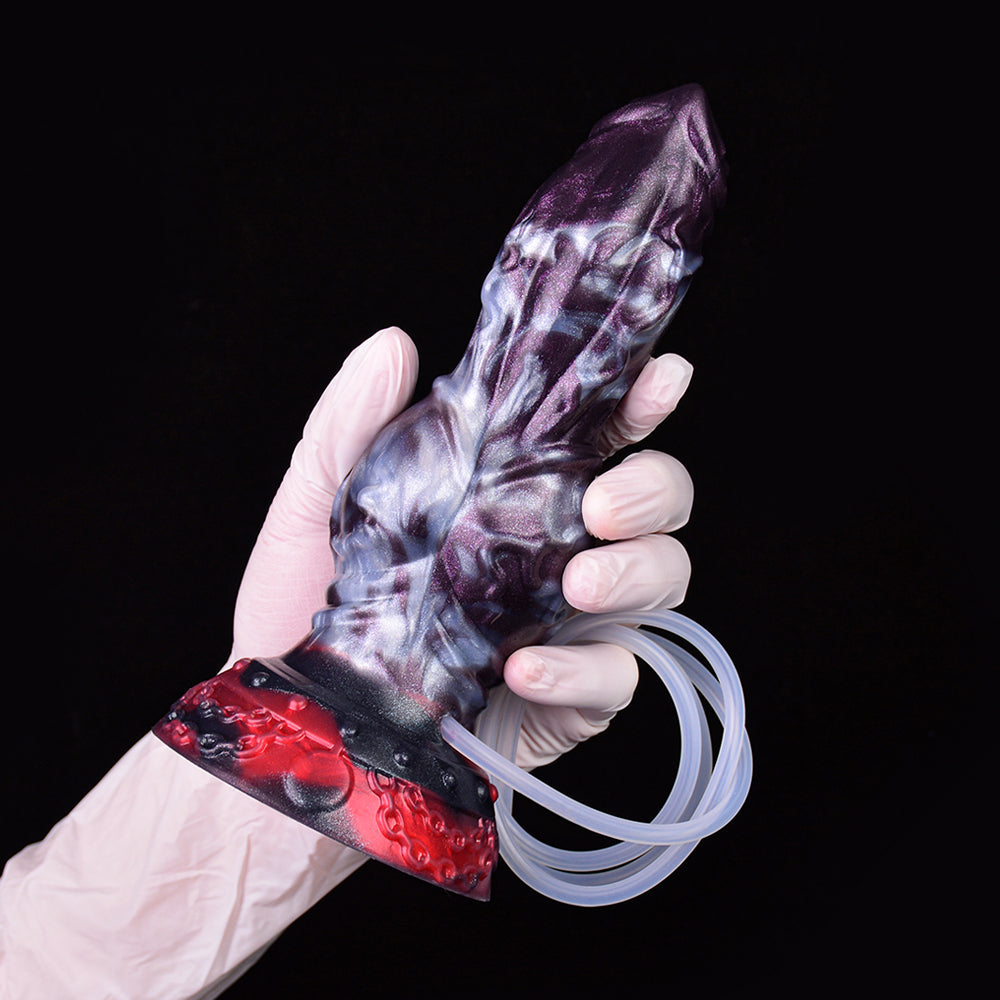 Berg the Unleashed – Best Squirting Knot Dildo with Cum Tube