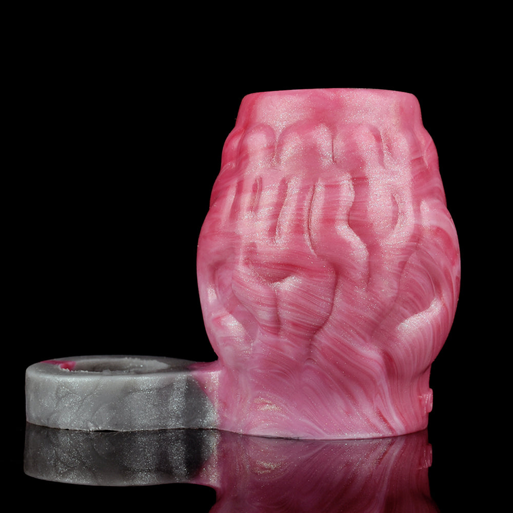 Zysyss - Ribbed Wolf Knot Cock Scrotum Ring, Penis Enlargement Sleeve
