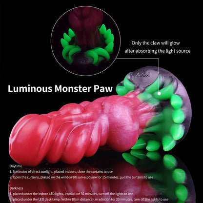 Alien Monster Dildo with Luminous Demon Claws