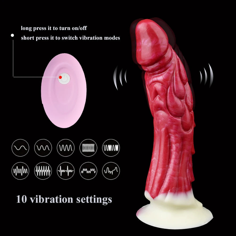 Haku - Curve Vibrating Dragon Dildo, Monster Fantasy G-Spot Vibrator