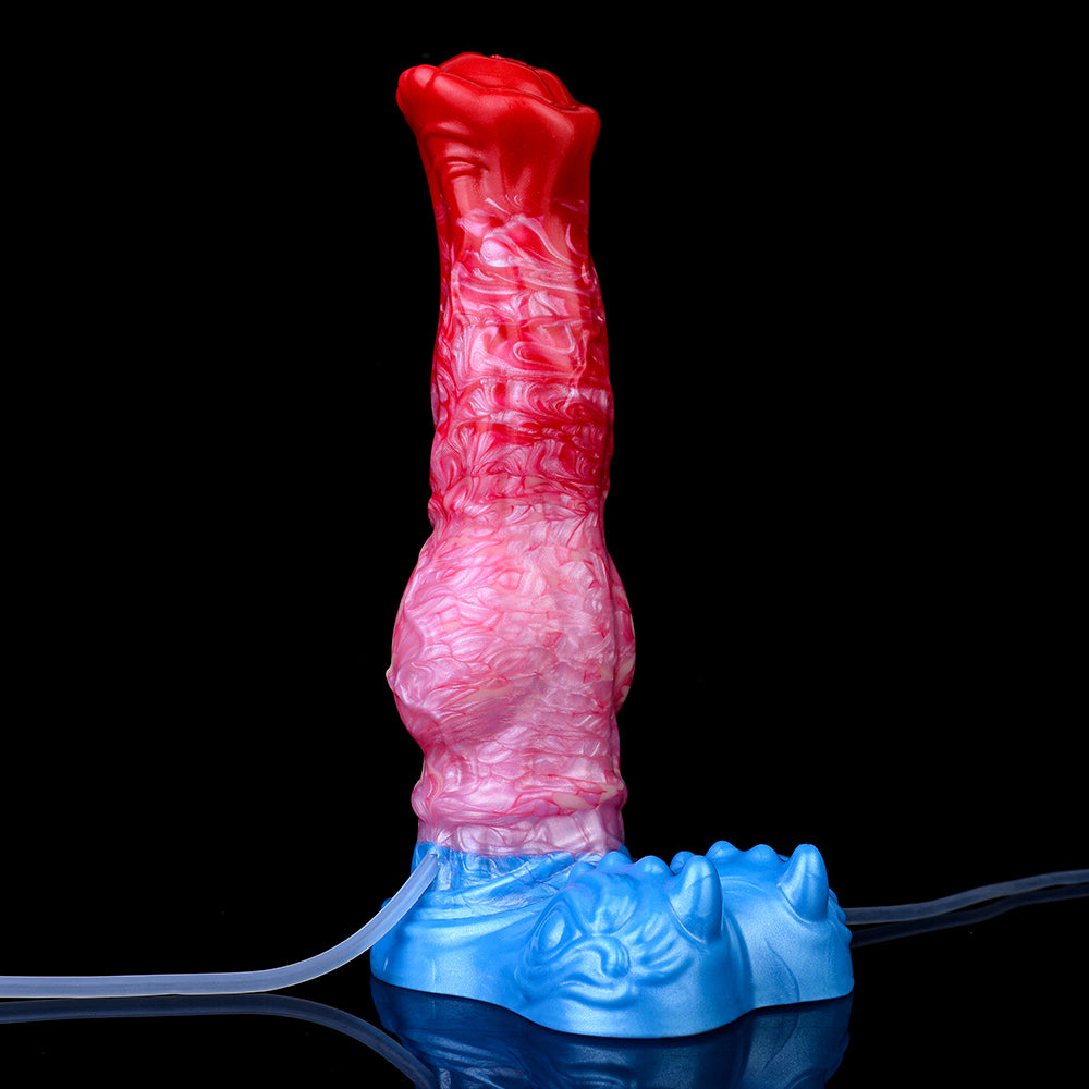 Reuss’s Equine-  Knotted Large Inflatable Dildo with Cum Tube