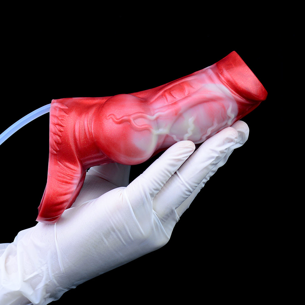 Scarlet Wyrm - Huge Squirting Knot Sheath Fantasy Penis Extender