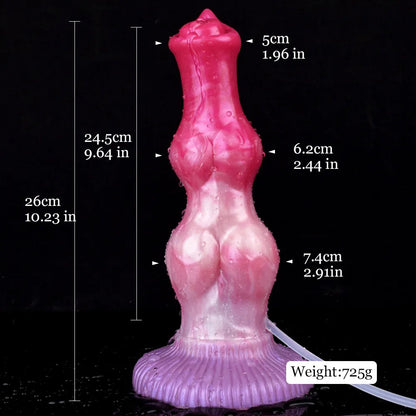Yaksha - Huge Double Knot Ejaculating Dog Dildo, Realistic Canine