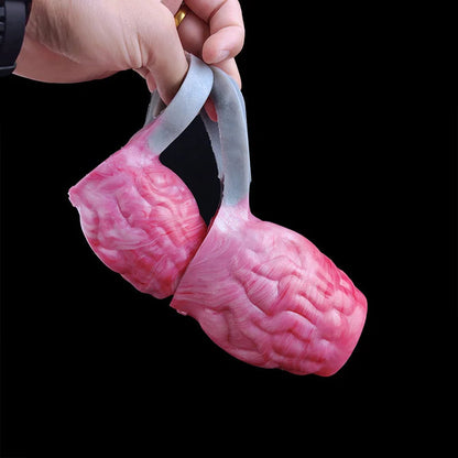 Zysyss - Ribbed Wolf Knot Cock Scrotum Ring, Penis Enlargement Sleeve