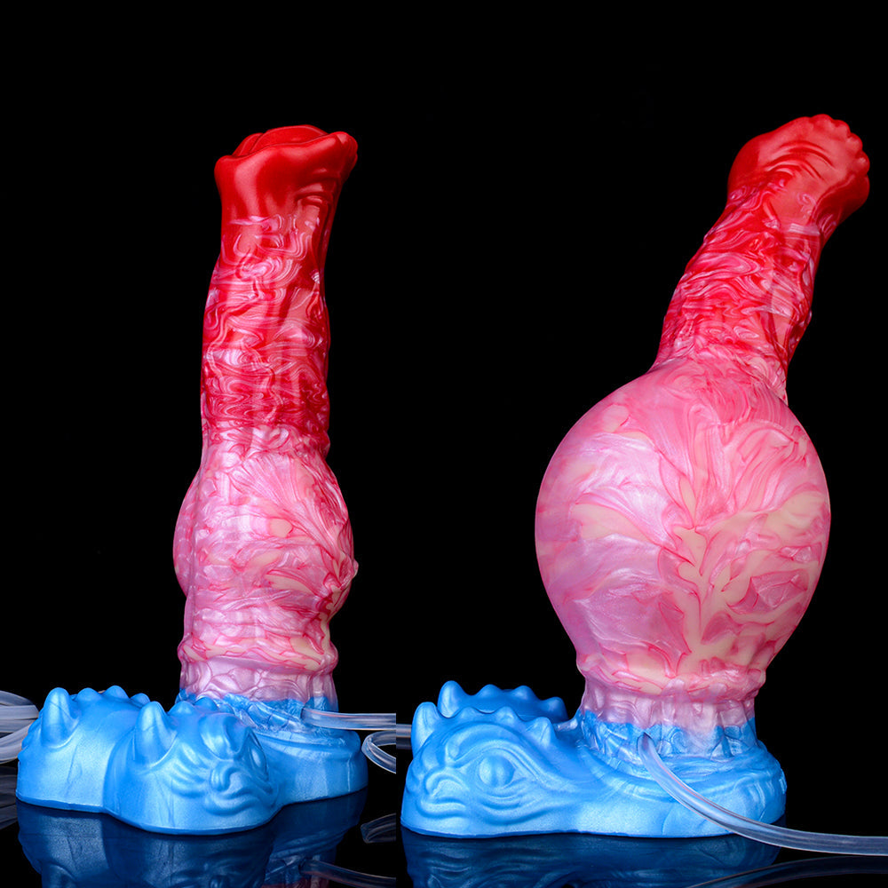 Reuss’s Equine-  Knotted Large Inflatable Dildo with Cum Tube