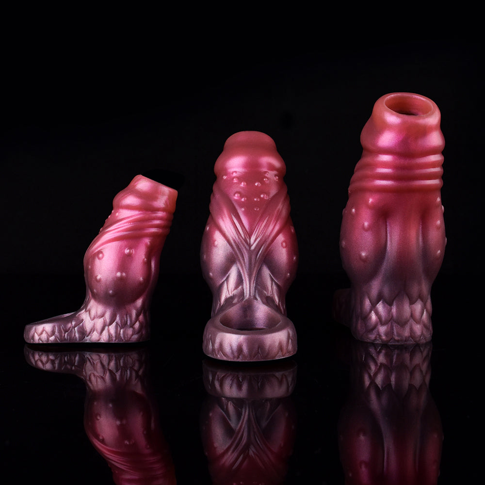 Starblaze - Ribbed Dragon Knot Sleeve, Fantasy Penis Extender