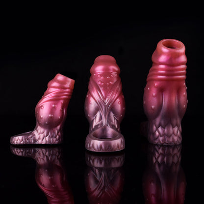 Starblaze - Ribbed Dragon Knot Sleeve, Fantasy Penis Extender