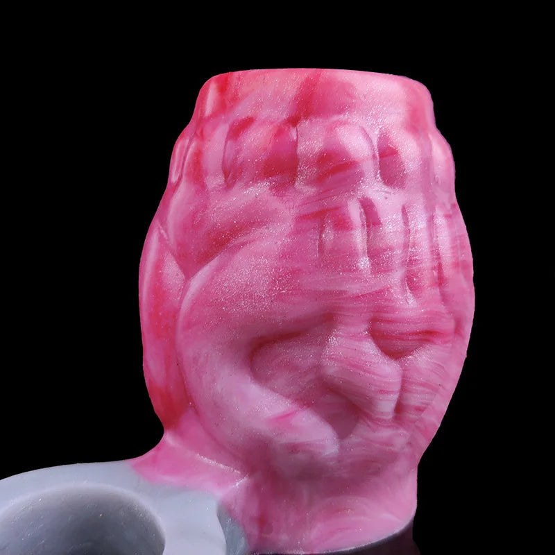 Zysyss - Ribbed Wolf Knot Cock Scrotum Ring, Penis Enlargement Sleeve