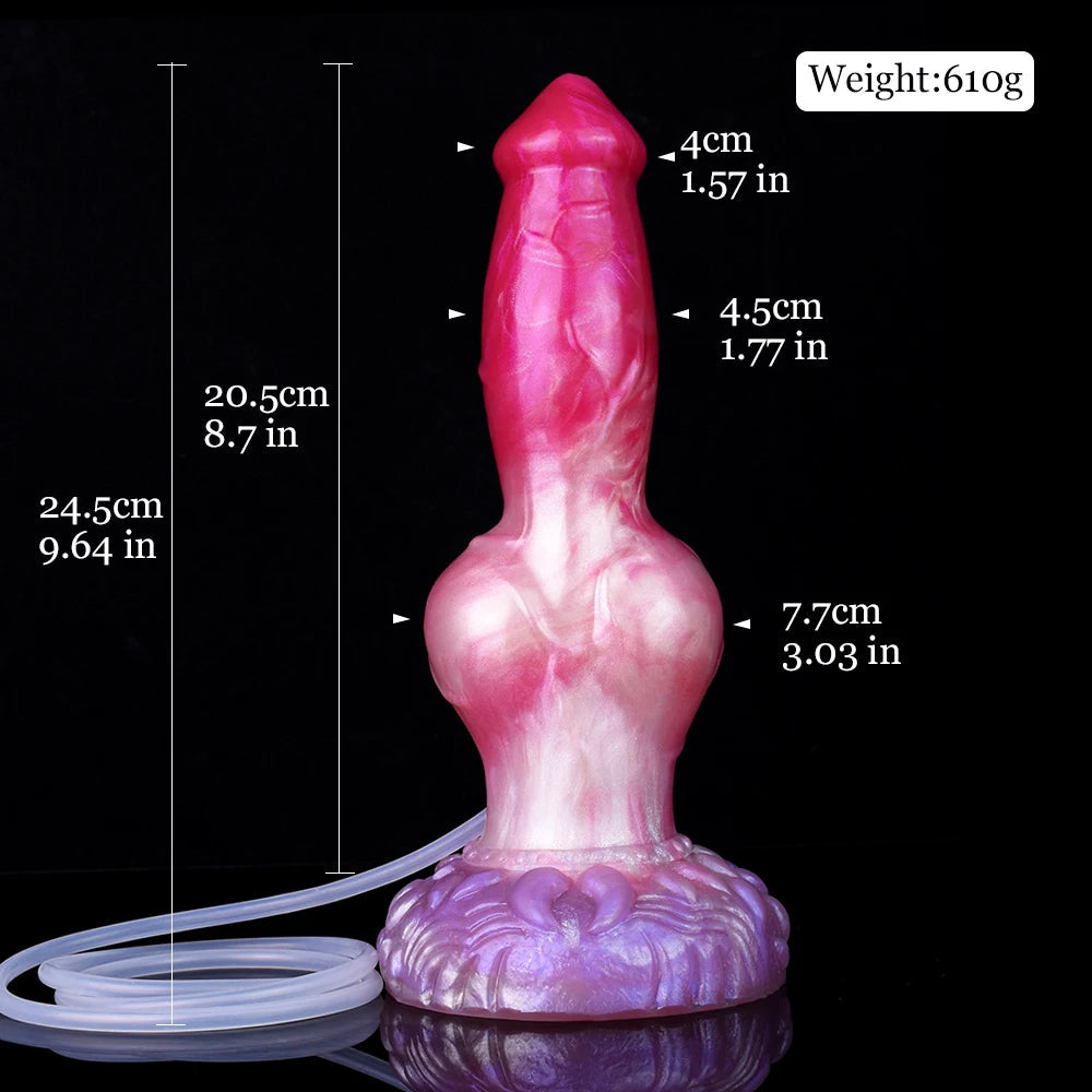 Azur- Realistic Dog Dildo, Ejaculating Canine with Huge Knot