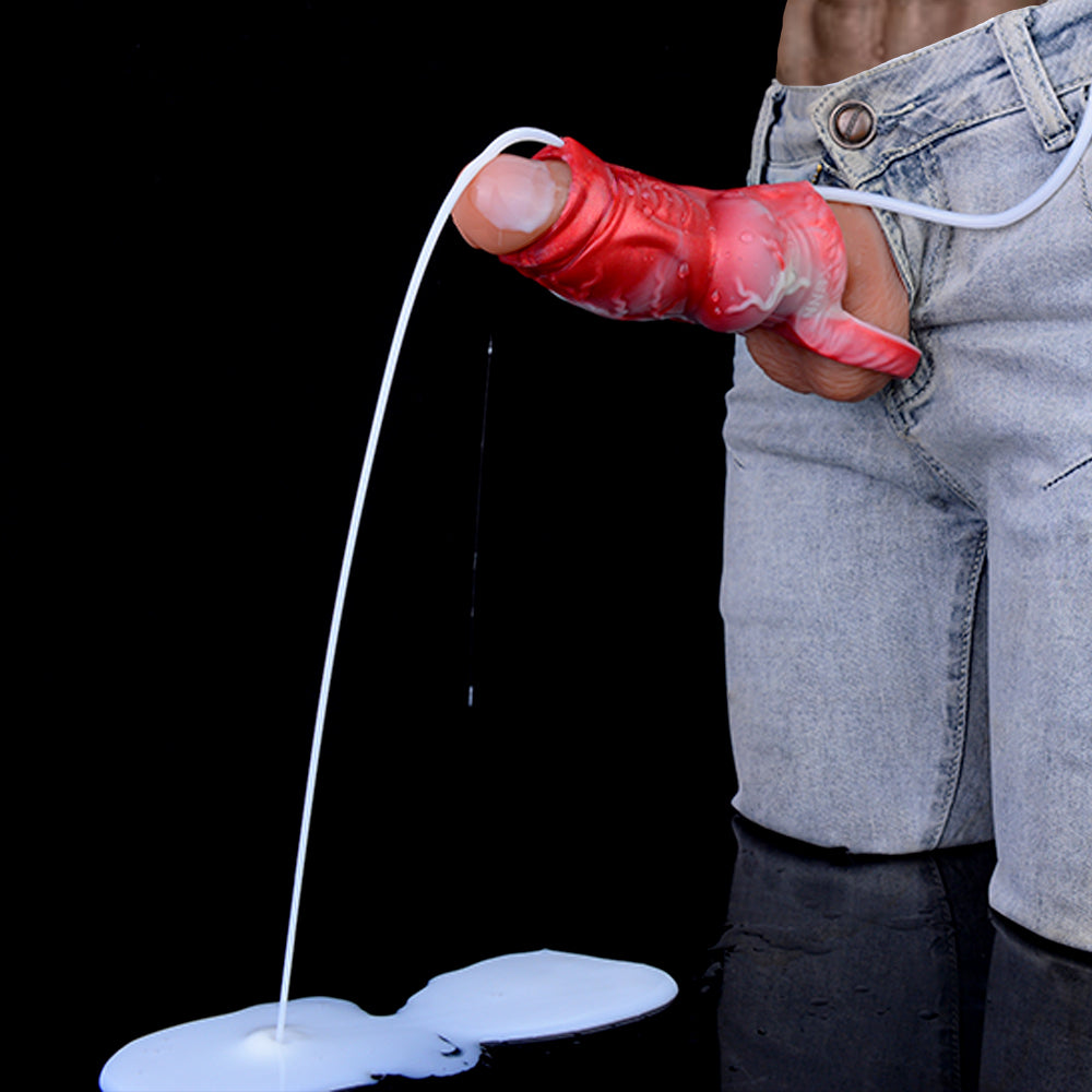Scarlet Wyrm - Huge Squirting Knot Sheath Fantasy Penis Extender