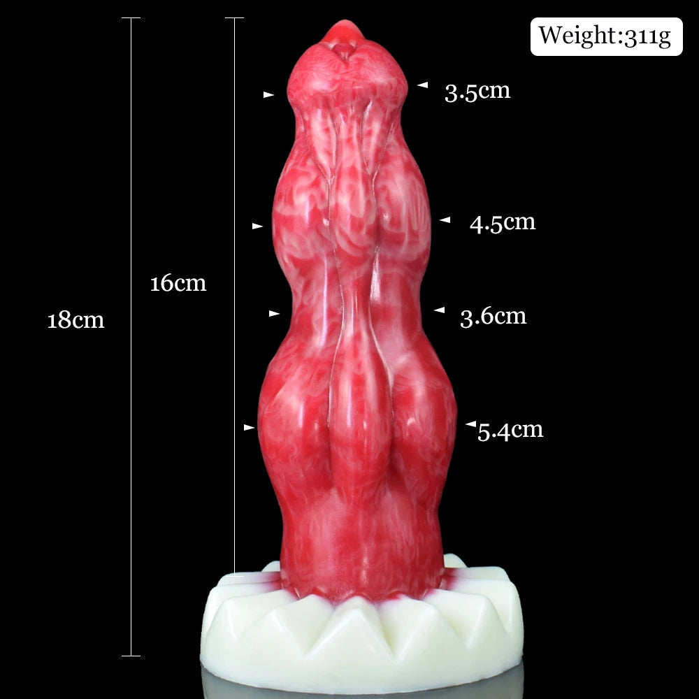 Dante - Double Knot Werewolf Vibrating Dildo