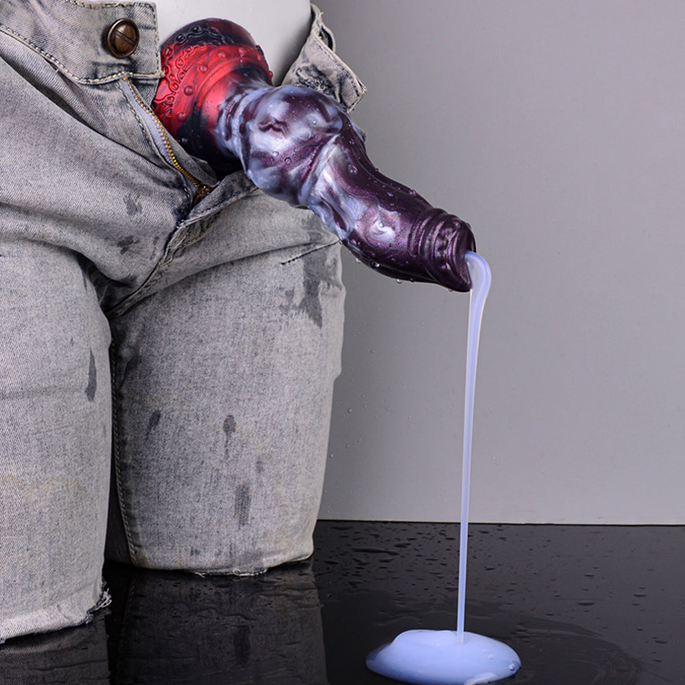 Berg the Unleashed – Best Squirting Knot Dildo with Cum Tube
