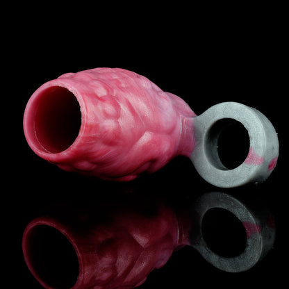 Zysyss - Ribbed Wolf Knot Cock Scrotum Ring, Penis Enlargement Sleeve