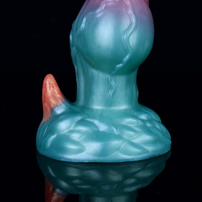 7.75-Inch Elyrius the Monster Dog - Knotted Alien Dildo with G-Spot Demon Horn