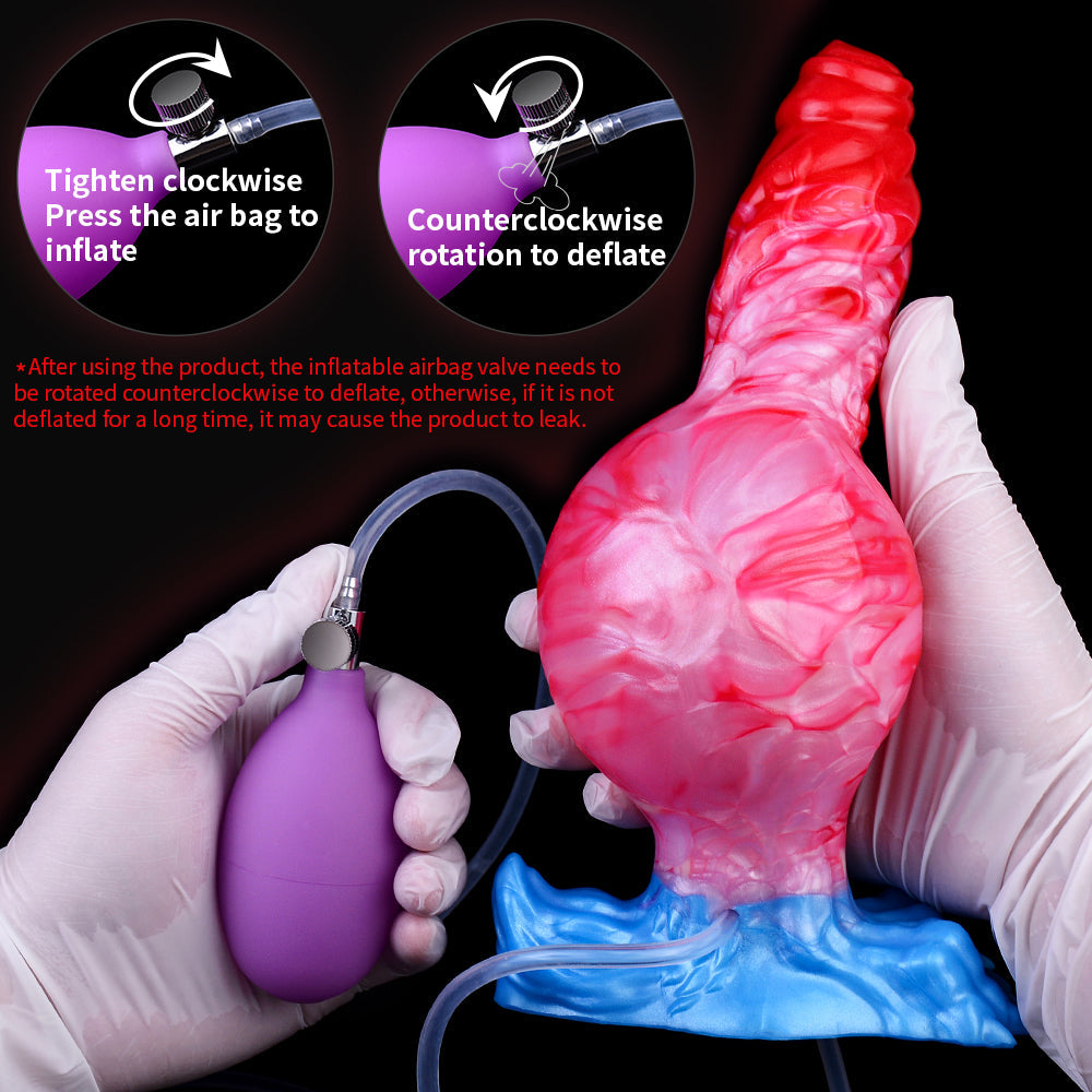 Dast – Huge Inflatable Dog Dildo with Squirting Knot