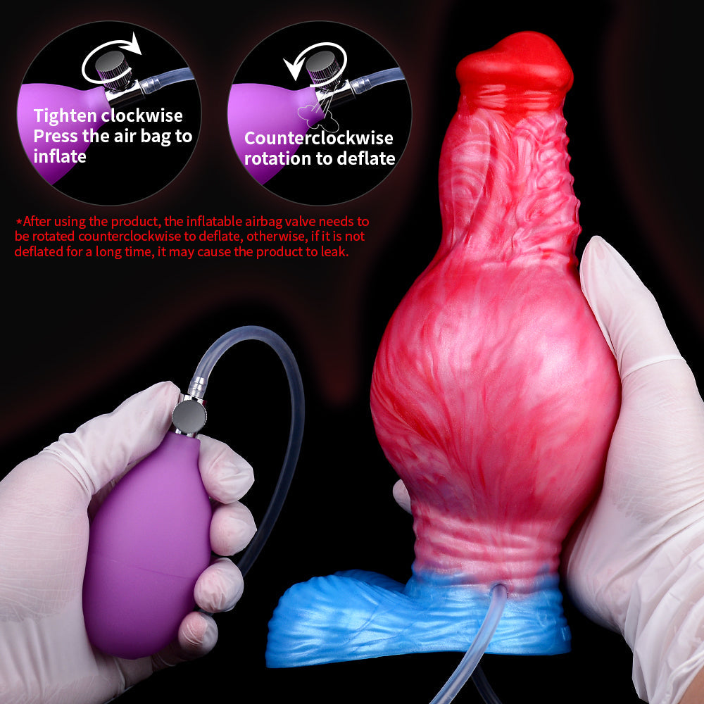 Giancarlo – Huge Knot Inflatable Dildo with Squirting Tube