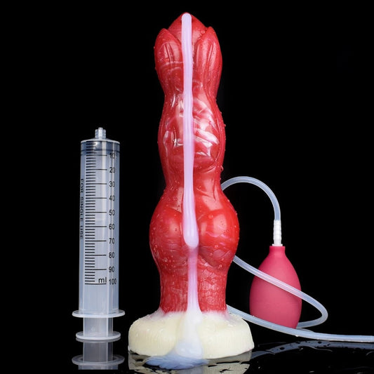 Dani - Squirting Dog Dildo, Thick Knotted Canine