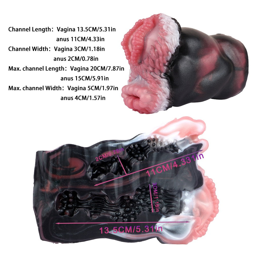 Kangaroo Fleshlight: Dual-Hole Animal Pocket Masturbator