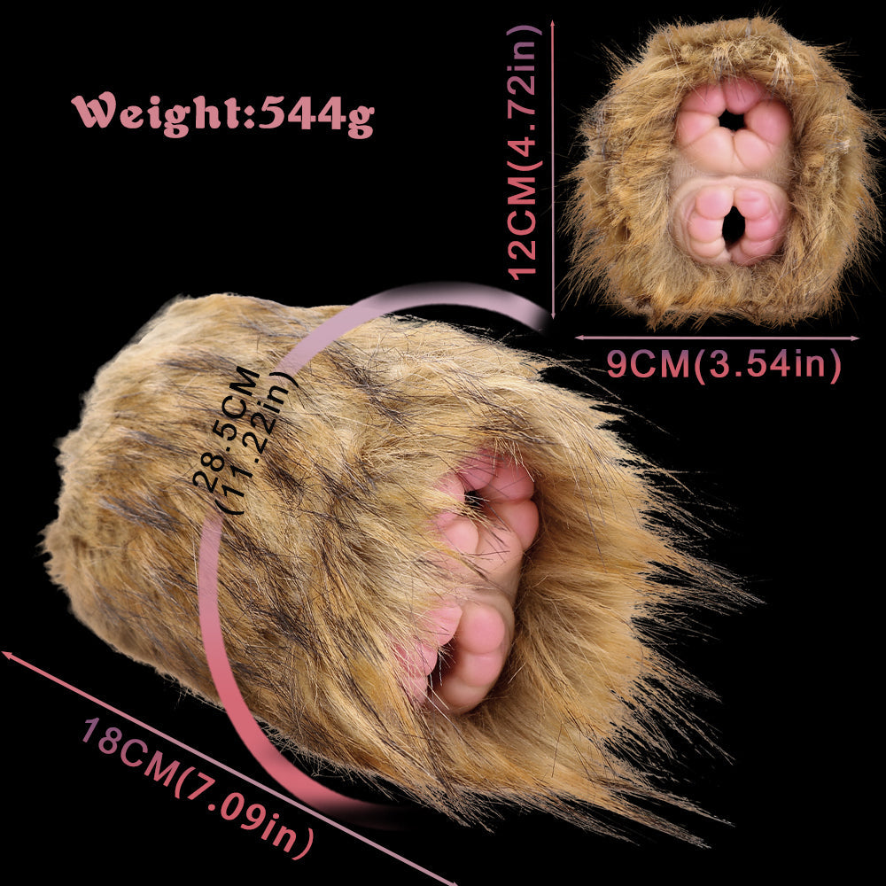 Lycanthrope's Embrace: Furry Animal Dual-Hole Stroker