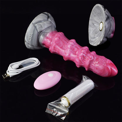 Pythius - Ribbed Octopus Vibrator, Huge Fantasy Butt Plug
