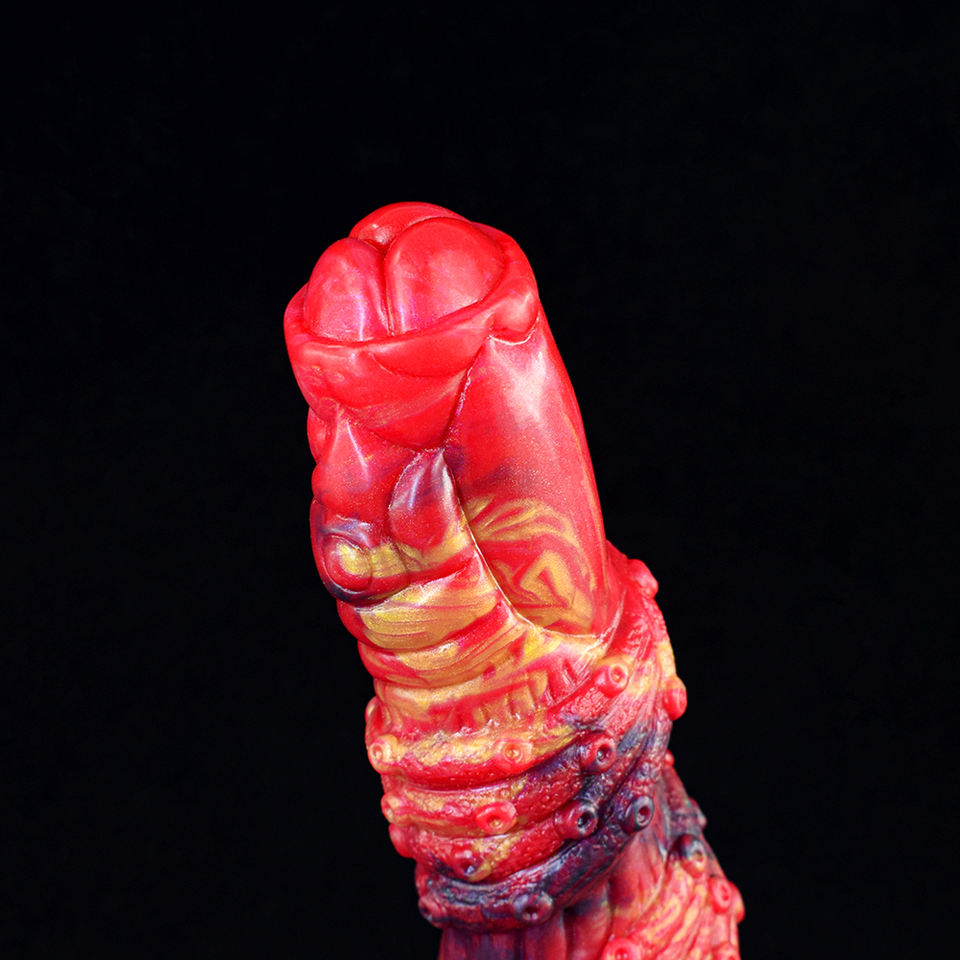 MINNOS - Ribbed Dragon Dildo with Fantasy Curve