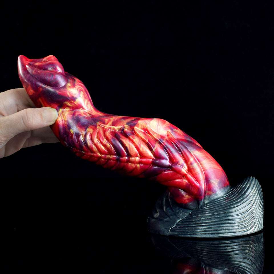Miller - Curved Monster Dragon Dildo, Ribbed Fantasy Toy