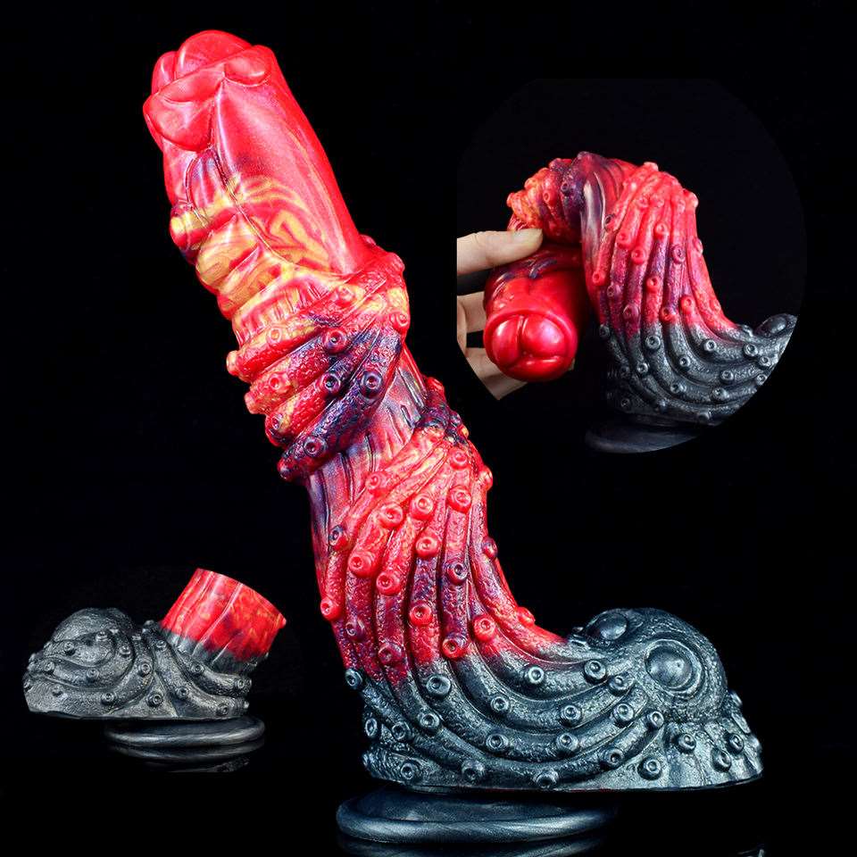 MINNOS - Ribbed Dragon Dildo with Fantasy Curve