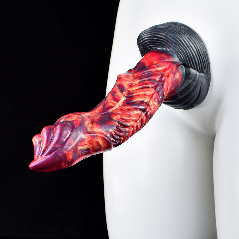 Miller - Curved Monster Dragon Dildo, Ribbed Fantasy Toy