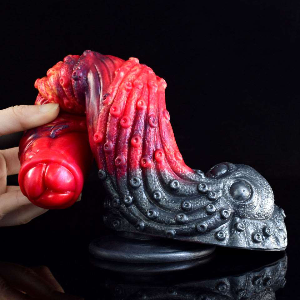 MINNOS - Ribbed Dragon Dildo with Fantasy Curve