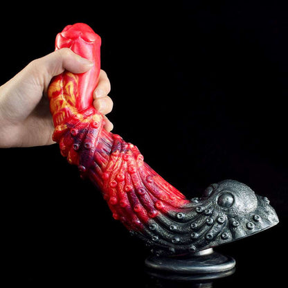 MINNOS - Ribbed Dragon Dildo with Fantasy Curve
