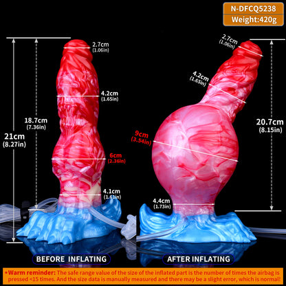 Dast – Huge Inflatable Dog Dildo with Squirting Knot